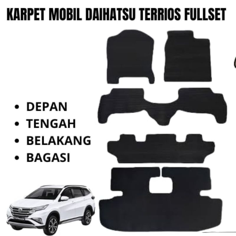 karpet Mobil Daihatsu Terios Fullset Alas Kaki Matras Mobil Daihatsu Terios Fullset
