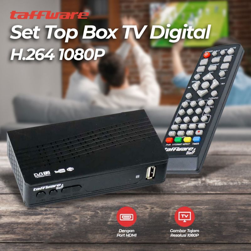 Taffware Bien4 Set Top Box TV Digital HD 1080P H.264 DVB