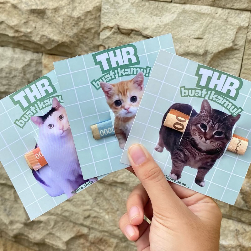 

Kartu THR Kucing Viral / Amplop THR