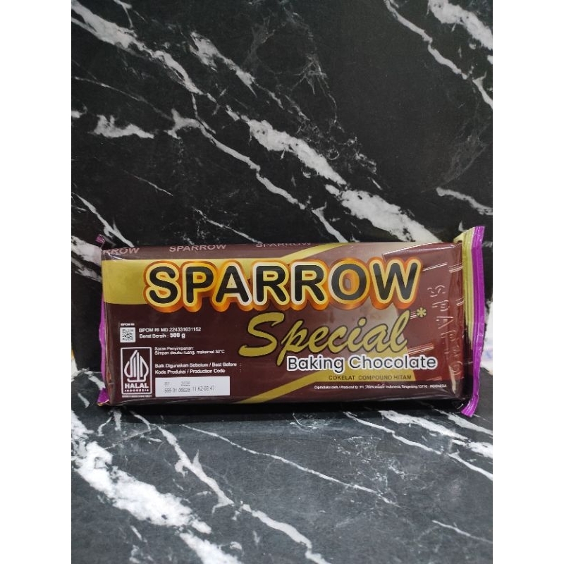 

SPARROW SPECIAL BAKING CHOCOLATE 500gr/ coklat compound hitam