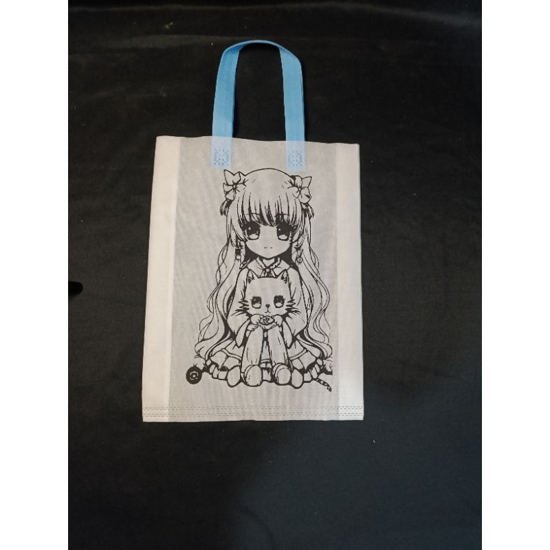 

Tas goodie bag Mewarnai Spunbon Tas putih UK 30*40*8 isi 12 pcs