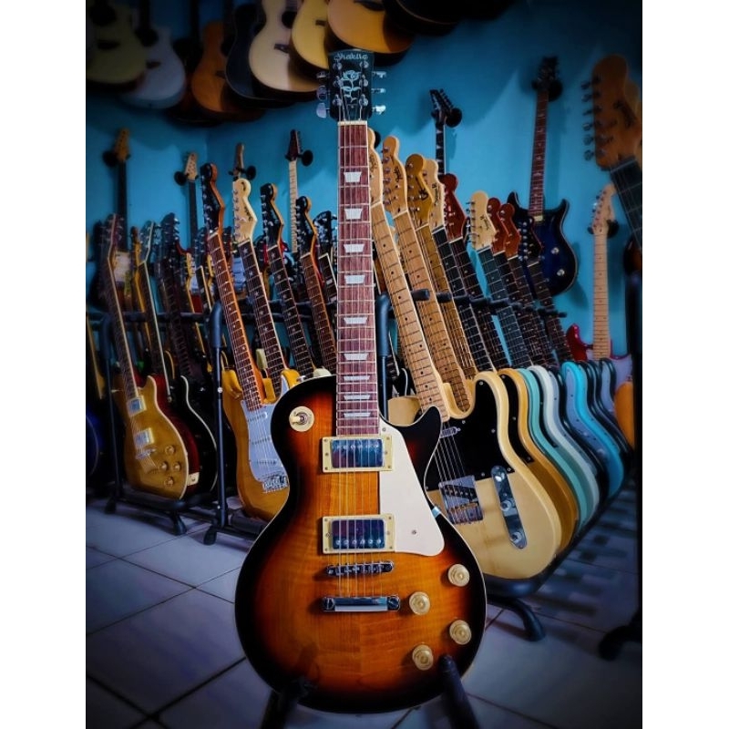 Gitar elektrik legacy LP300 les Paul model original like new mulus bngt seperti baru sudah seting We