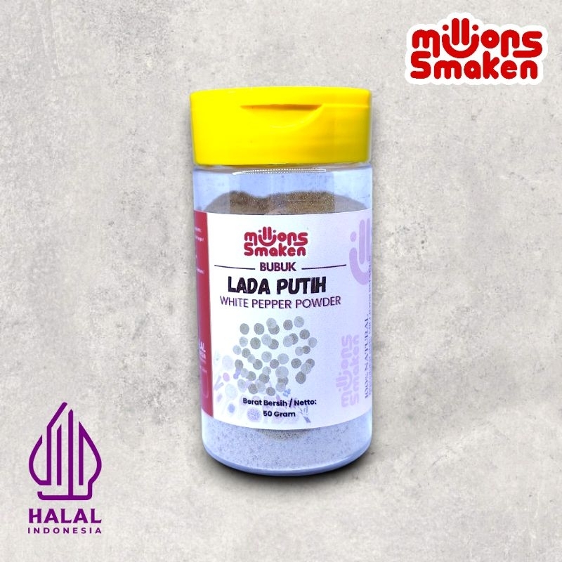 

Lada Putih Bubuk / White Pepper Powder Bumbu Rempah 100% Original 50 Gram - Millions Smaken