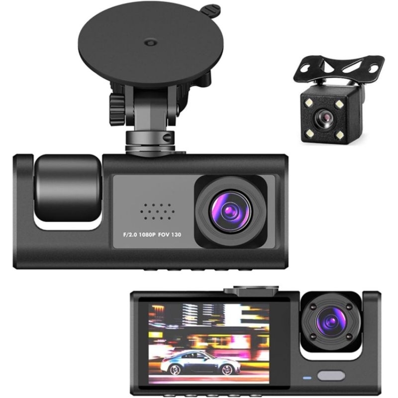 dashcam kamera dvr cctv mobil 3 kamera full HD original