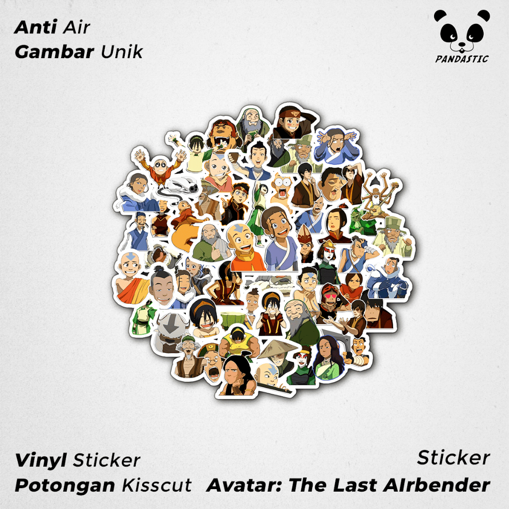 

Stiker Tempel Avatar Aang ATLA Anime Kartun Film Paper Vinyl Dekorasi Laptop Koper Tumbler Kulkas