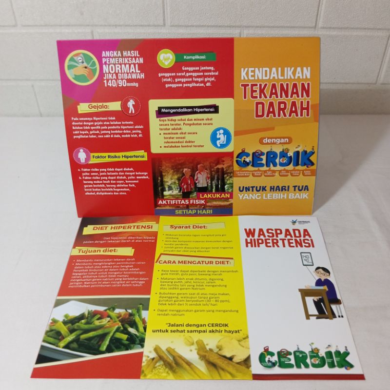 Leaflet Hipertensi / Leaflet Edukasi / Brosur Edukasi / Leaflet