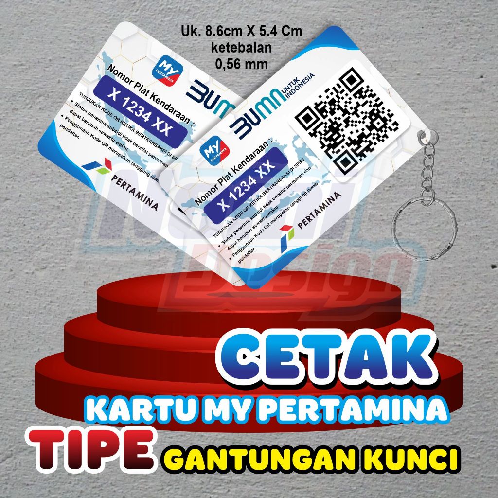 kartu KTP id card my pertamina custom gantungan kunci