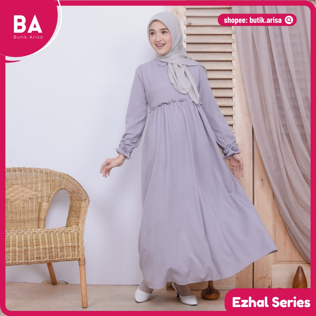 Ezhal Dress Gamis Wanita Dewasa Anak Remaja Tanggung Perempuan Usia 12 13 14 15 16 17 Model Kekinian