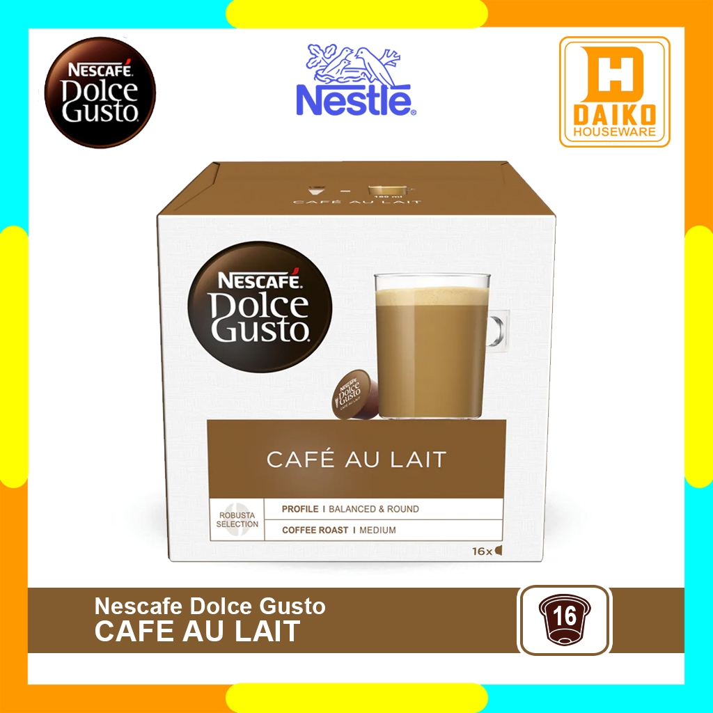 

Nescafe Dolce Gusto Cafe Au Lait Box - Coffee Capsule NDG Import - Kopi Kapsul Original Nestle