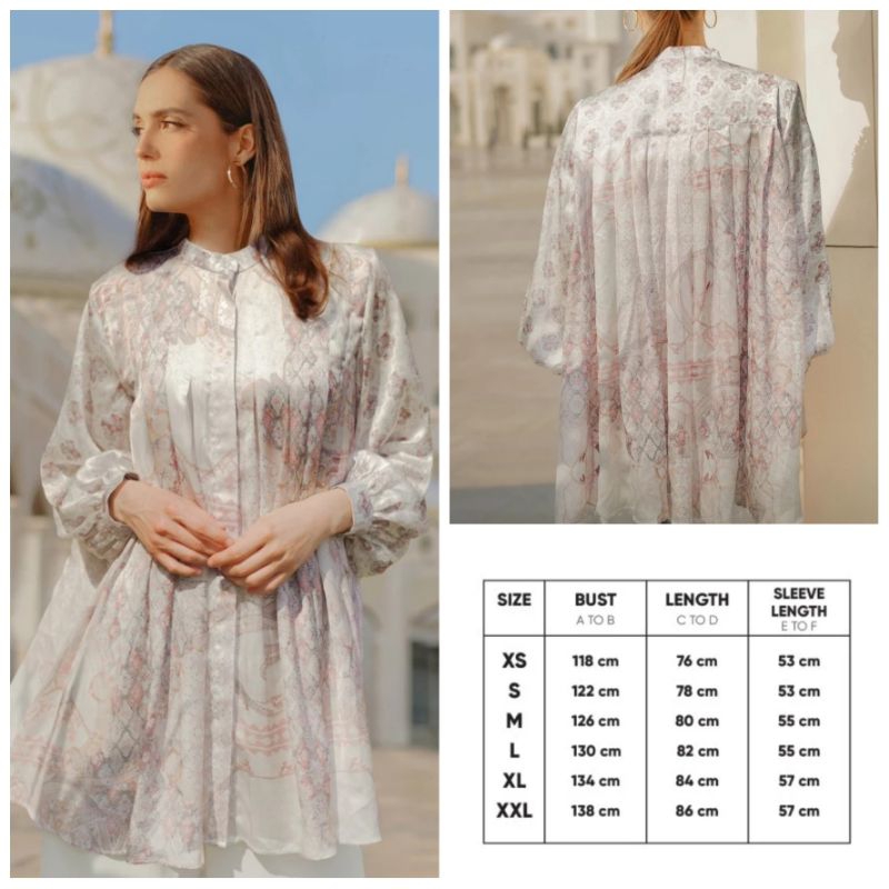 SALE. NEW FESTIVE PLEATED SHIRT - IVORY SIZE L by Benang Jarum