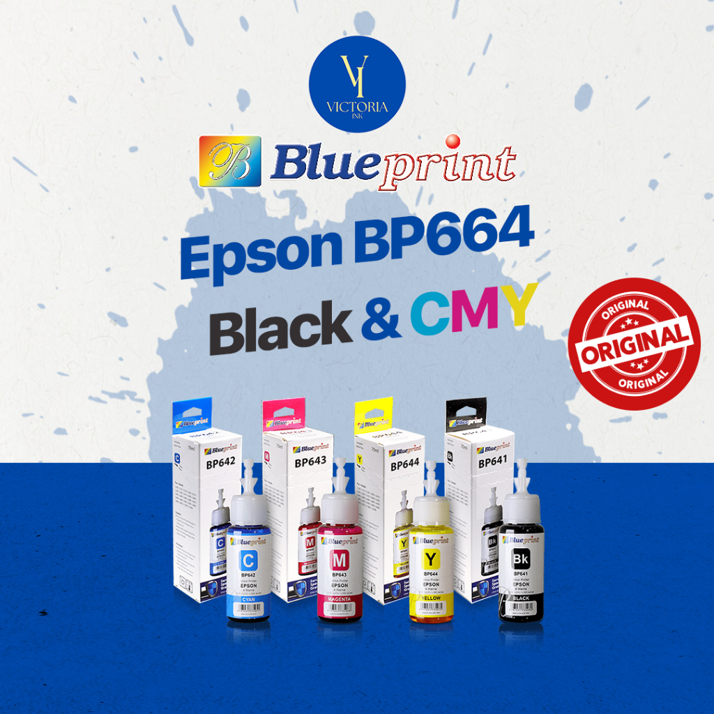 Tinta Epson 664 Original BLUEPRINT 664 For Printer Epson L120 L220 L350 -  BP664 Blueprint Epson