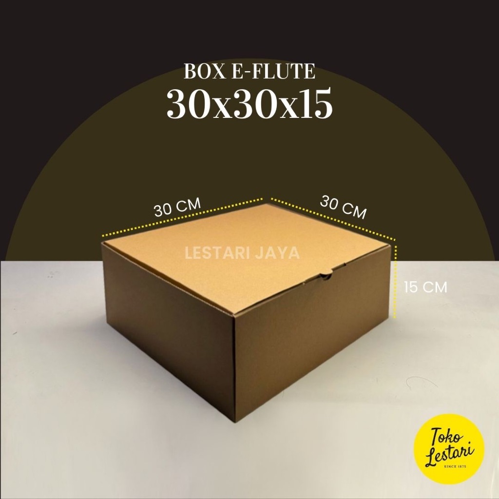

Box Kardus E-Flute Coklat Untuk Packaging Olshop Sovenir Baju Kotak Kado Hampers Cake Kue 30x30x15 CM