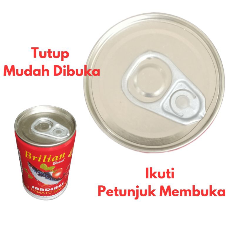 

QH BELI 4 GRATIS 1 Ikan sarden kaleng brilian saos tomat 155gr