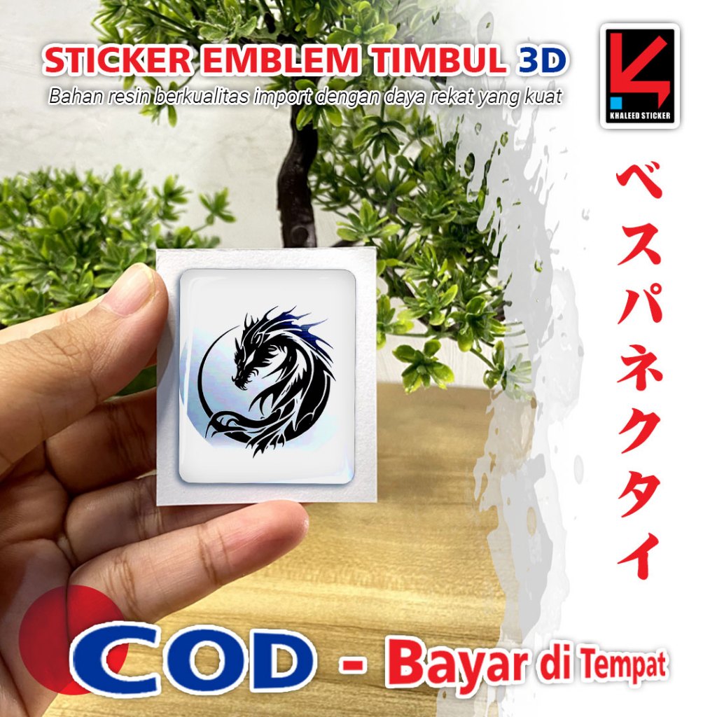 EMBLEM BLACK DRAGON TIMBUL STIKER MOTOR DASI VESPA 3D Vespa LX/S/Sprint/Primavera/GTS