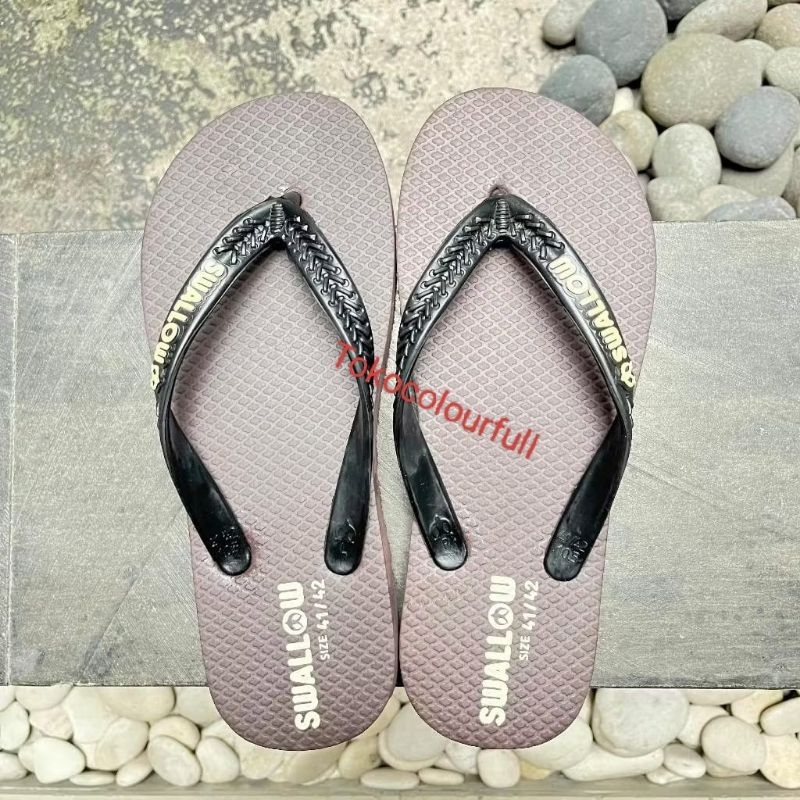 grosir sandal swallow alpha/sandal jepit cowok/sandal swallow 6pcs