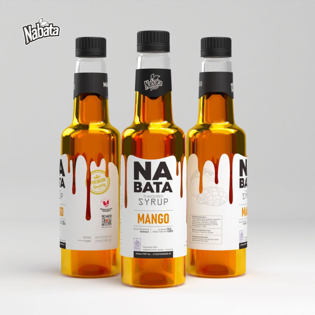 

Sirup Mango Premium 750 Ml Nabata Drink - Sirup Mangga Untuk Dessert Cafe Hotel Restauran