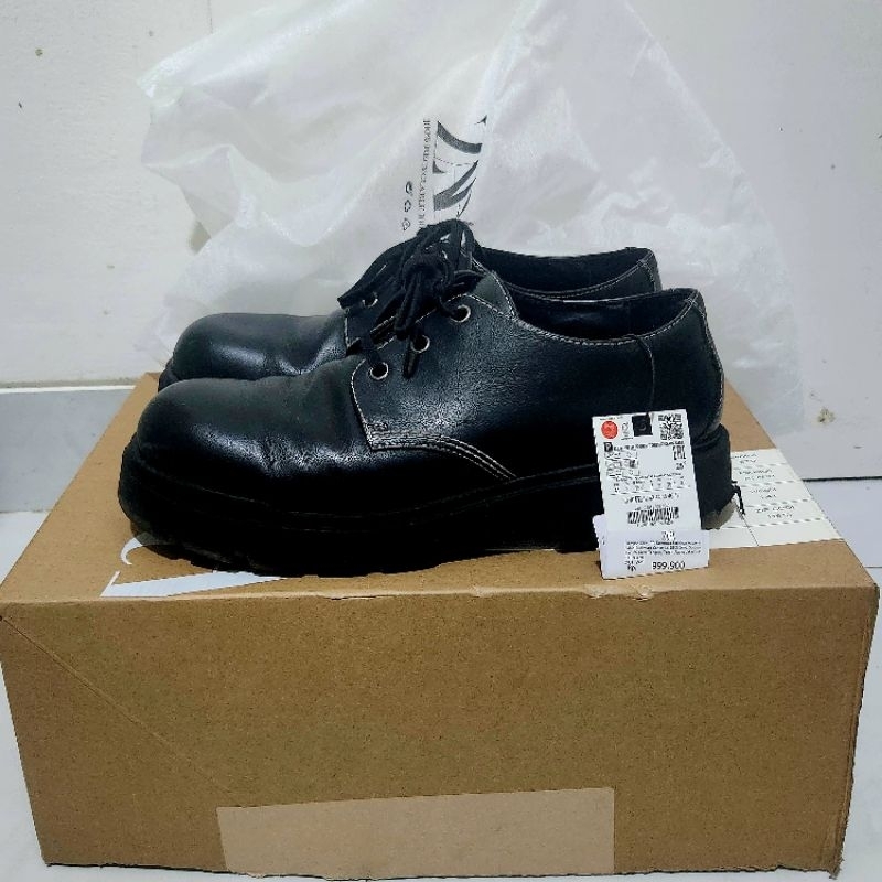Sepatu Kulit Formal Zara Hitam Original 100%