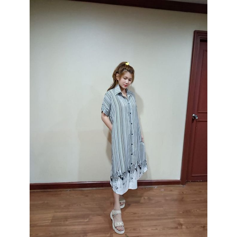 BAJU DRESS KEMEJA OVERSIZE KERAH TUNIK LENGAN PANJANG PREMIUM / ATASAN OVERSIZE HIJAB MUSLIM IMPORT 