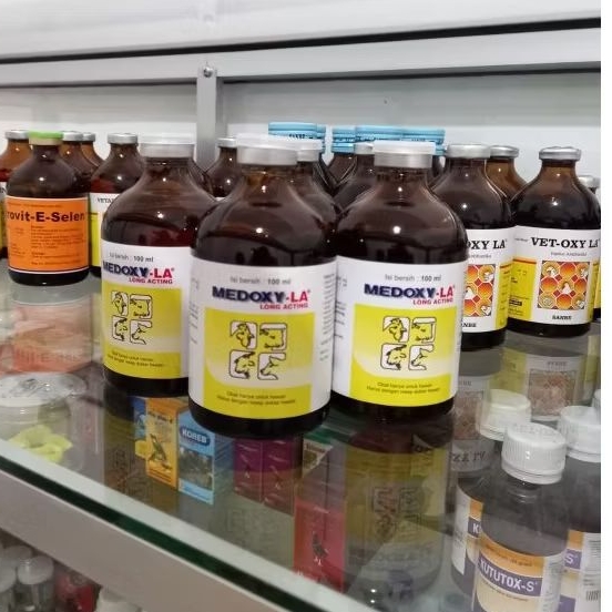 Medoxy LA anti biotik hewan obat mastitis atau obat pembengkakan dan gangguan penyakit dalam lainnya