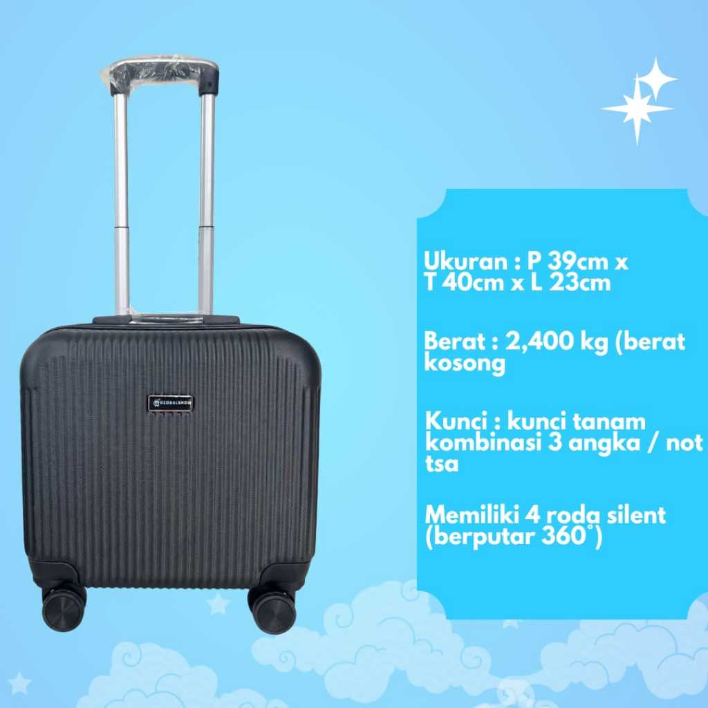 Koper Kabin Pesawat 17 Inch / Koper Tahan Guncangan / Koper ABS Hardcase / Koper Pramugari 17 Inch