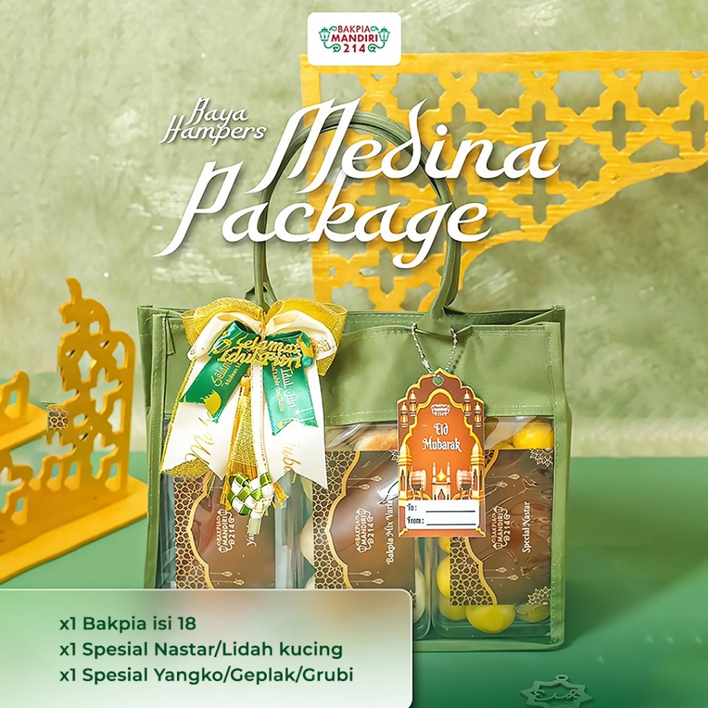 

Hampers Lebaran Bakpia Pathok Paket Idul Fitri - Kue Kering Nastar/Lidah Kucing, Yangko/Geplak/Grubi