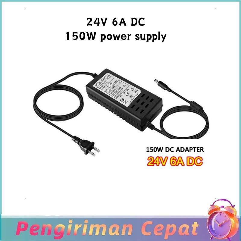 Adaptor 24V 6A / Adaptor 24 Volt 6A DC24V 6A Adaptor Colokan US/EU 150W Transformator Daya Driver LE