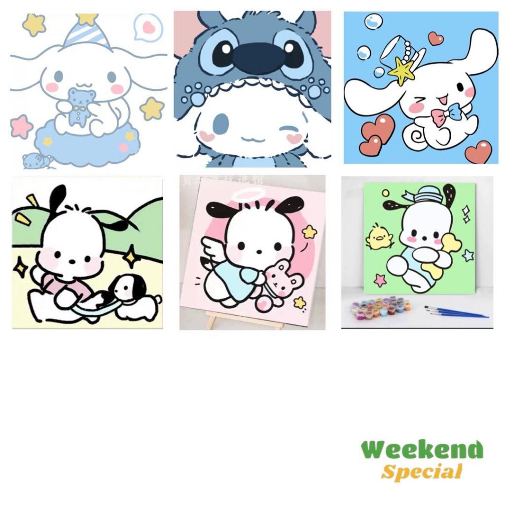

Paint By number CINNAMON ROLL POCHACO painting by number alat menggambar melukis mewarnai kanvas nomor prakarya anak