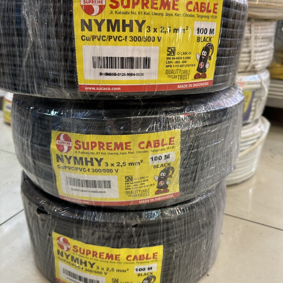 Kabel Serabut /NYYHY Supreme 3x2.5 3x2,5 3 x 2.5 3 x 2,5 per-meter