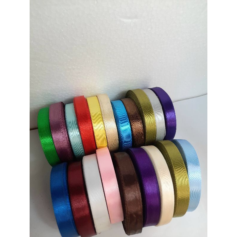 

Pita Satin Lebar 1,5 cm 1 Roll || Pita Satin Lebar 1,5 cm Halus Murah || Pita Satin Lebar