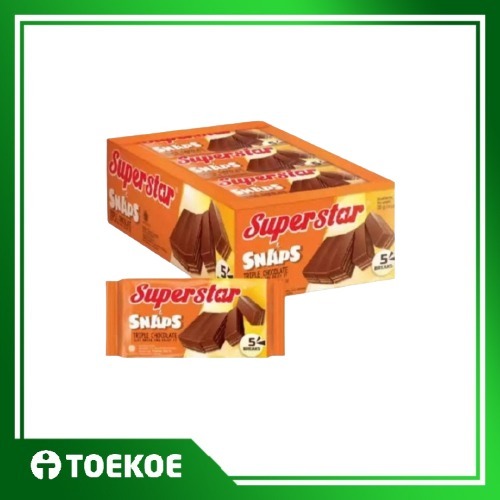 

TOEKOE Superstar Snaps Wafer Coklat Box Isi 12 Pcs