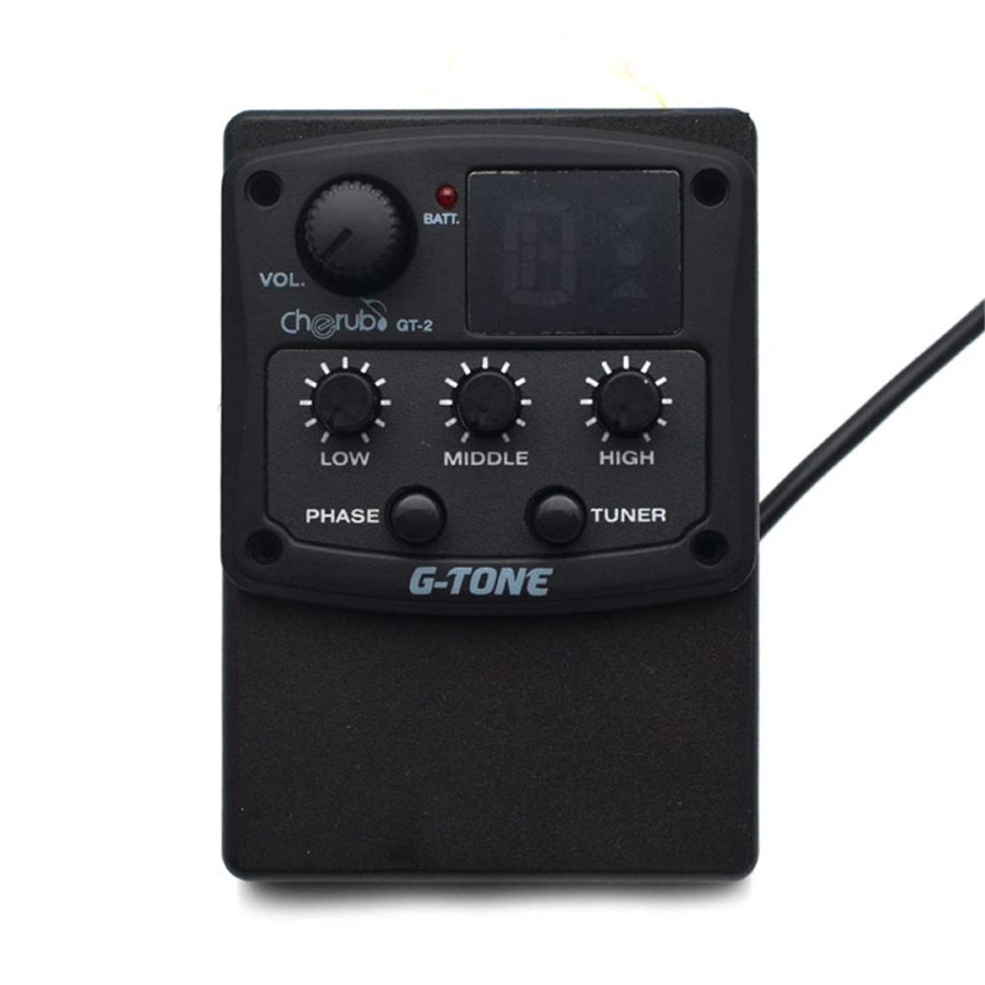 Cherub GT-2 Preamp Equalizer 3 Band Pickup Gitar Akustik Tuner