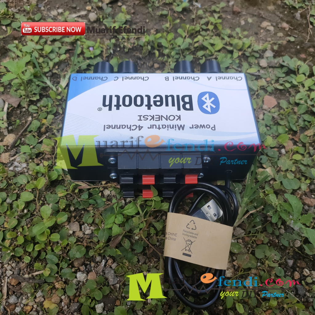 Power Mini Amplifier 4 Channel Stereo 5 Volt bluetooth Rakitan Miniatur Sound Sistem Full Bass