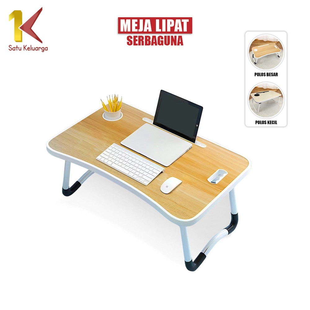 Satu Keluarga Meja Laptop Lipat C78 Meja Portable Meja Belajar Anak Anti Air Karakter dan Polos Mult