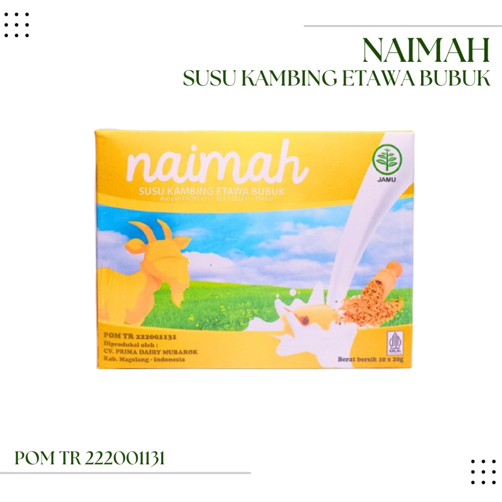 

Susu Kambing Etawa Propolis Bee Pollen Naimah Bubuk Asli Original