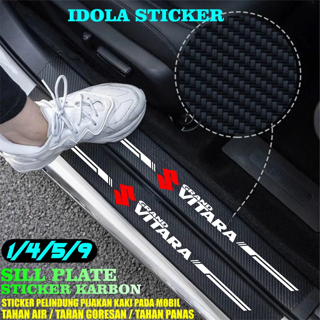 SILL PLATE STICKER KARBON TERBARU STICKER MOBIL SUZUKI GRAND VITARA CUTTING STICKER