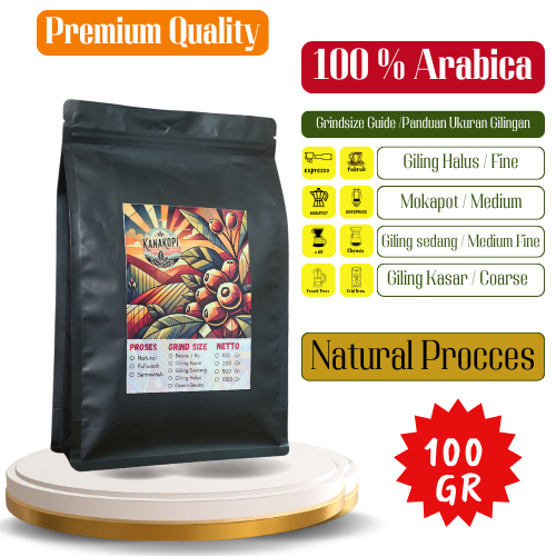 

Bubuk Kopi Arabica Kamojang Loa Proses Natural Original Kwalitas Premium Grade A 100 Gram