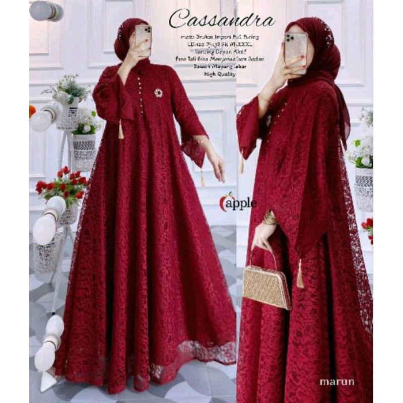 Abaya Kaftan Jumbo Brukat LD 120 - LD 130