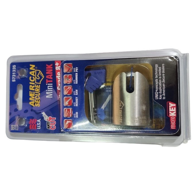 GEMBOK MOTOR 40MM MINI TANK KUNCI CAKRAM UNIVERSAL STAINLESS STEEL BERKUALITAS/GEMBOK MOTOR SEPEDA G