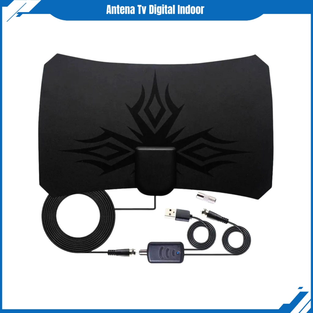 Antena TV HD Digital Indoor plus Booster antena Digital Termurah HD Digital 4K