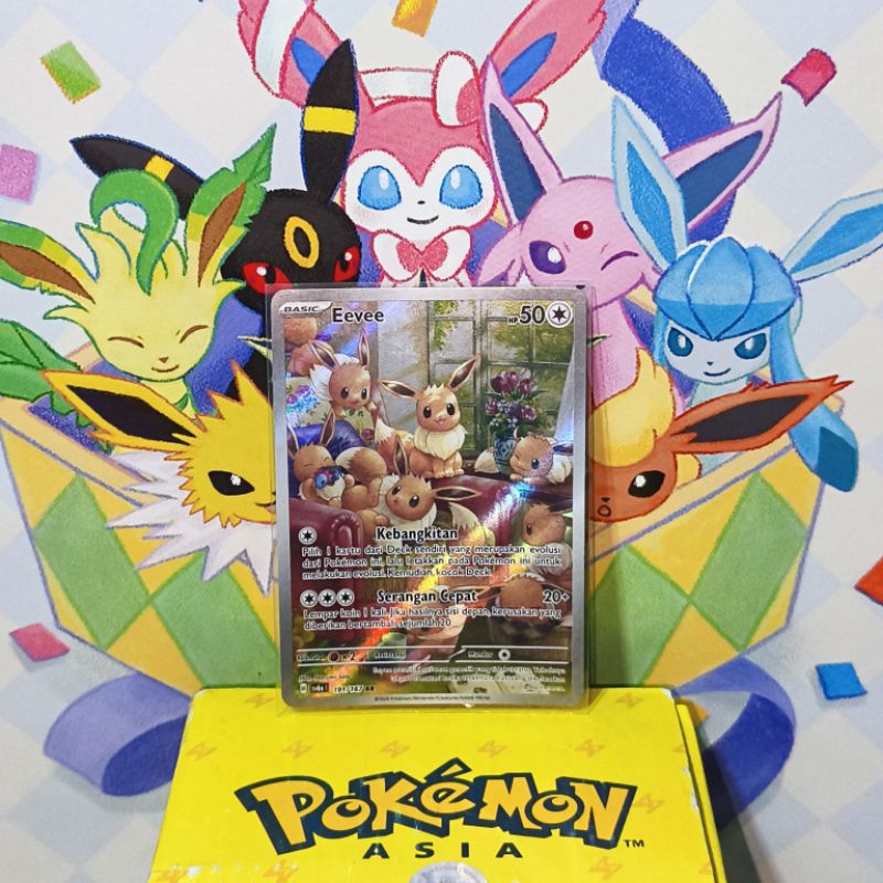 Kartu Pokémon // Trading Card Game Pokémon kumpulan SAR SR AR // Eevee, Grusha, Iron Crown, Paldea, 