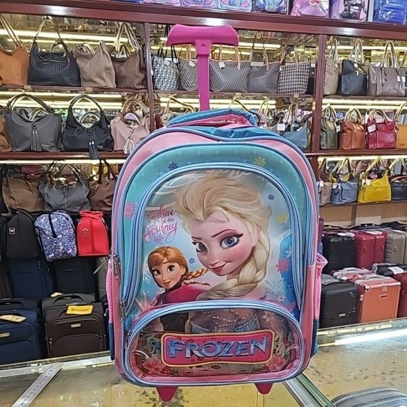 tas sekolah tas trolly roda ransel sekolah bergambar anak SD