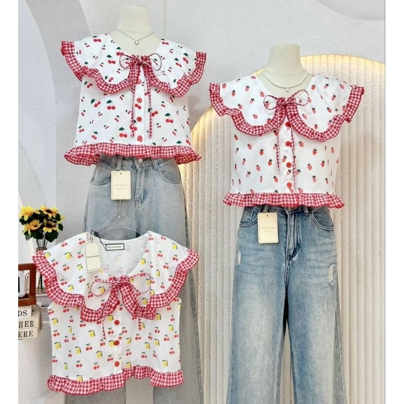 

Peekanong Bangkok Top lucu Pita Strawberry