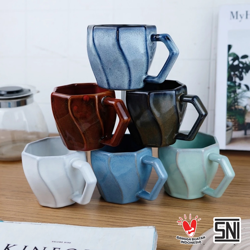 Naruna Cangkir Keramik Octagon Series