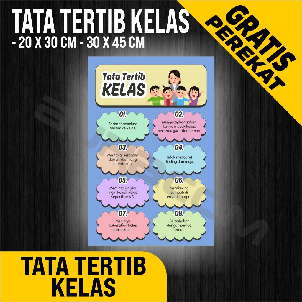 

PAPAN AKRILIK dan STIKER, POSTER TATA TERTIB KRLAS, AKRILIK CUSTOM, AKRILIK FREE DESAIN ( A 459 )