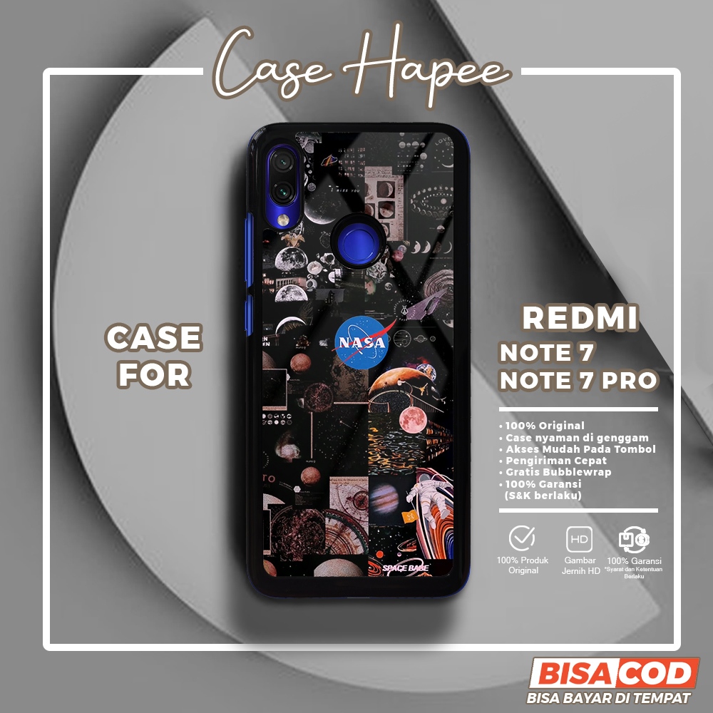 Case Redmi Note 7 Casing Redmi Note 7 Pro [NASA] Casehapee Case Glossy Case Aesthetic Custom Case Pr