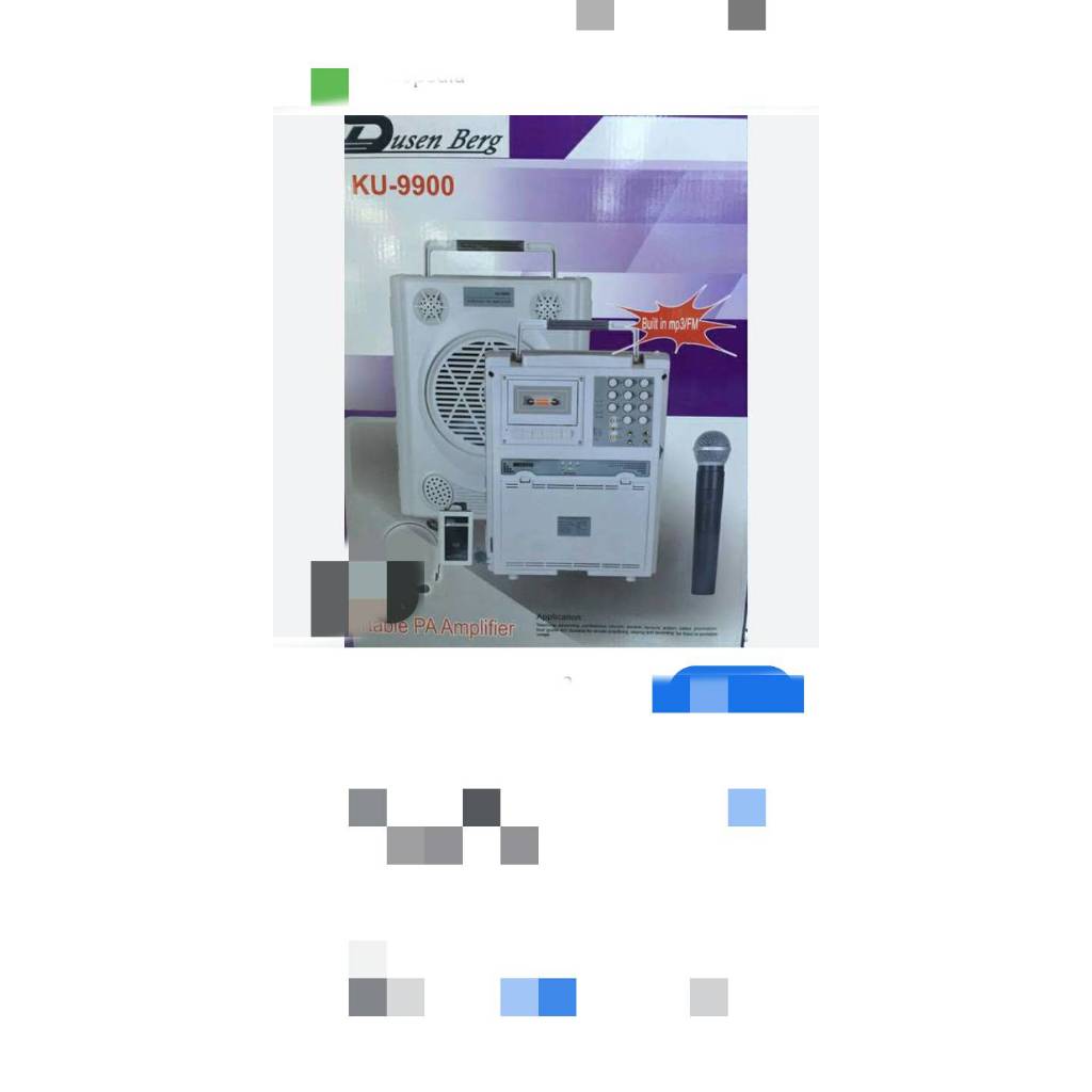 SPEAKER PORTABLE WIRELESS DUSENBERG KU-9900 speker