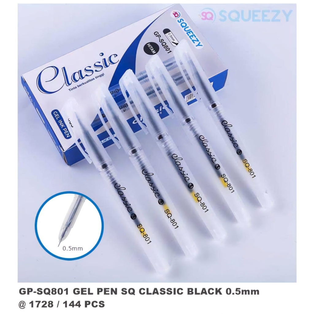 

SQUEEY PULPEN PEN GEL CLASSIC 0,5ML/PULPEN SQUEEZY PEN GEL 0,5/PULPEN TINTA CAIR PEN GEL