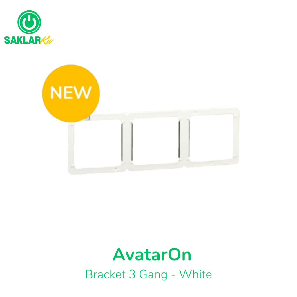 Aligning Frame 3 Gang AvatarOn Putih - E8331_36_WE - Schneider Electric