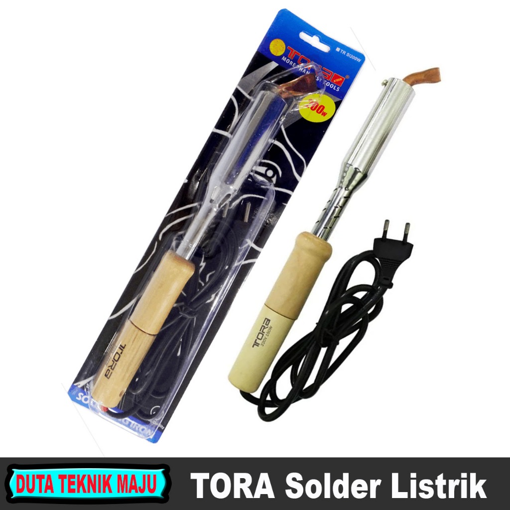 Solder Listrik Besar 300Watt 200Watt 150Watt 100Watt TORA - Solder Iron Electric Ori Gagang Kayu