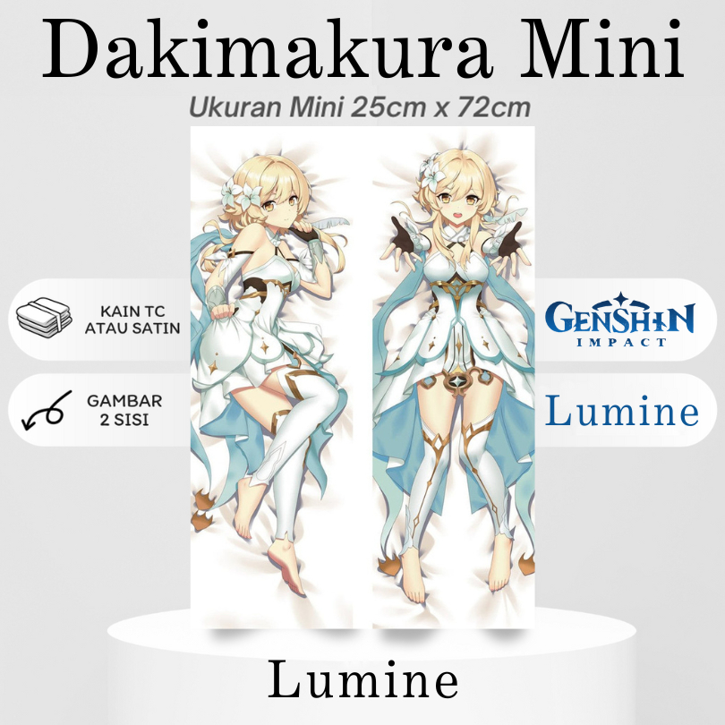 DAKIMAKURA MINI Genshin Impact LUMINE Bantal Anime Waifu Mini